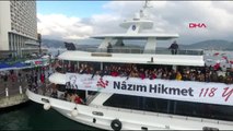 Nazım hikmet tarabya'da karanfillerle anıldı