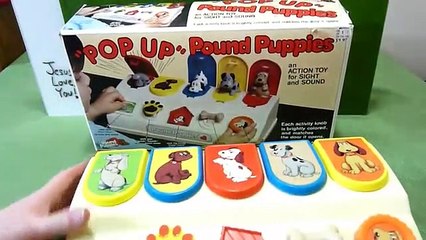 Rare Pound Puppies Poppin Pals Pop Up Toy from 1986