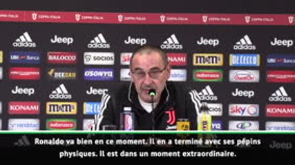 Juventus - Sarri met en avant les statistiques de course à haute intensité de Ronaldo