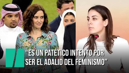Rita Maestre sobre Díaz Ayuso: "Es un patético intento por convertirse en el adalid del feminismo"