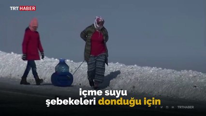Hakkari'de köy sakinlerinin su için zorlu yolculuğu
