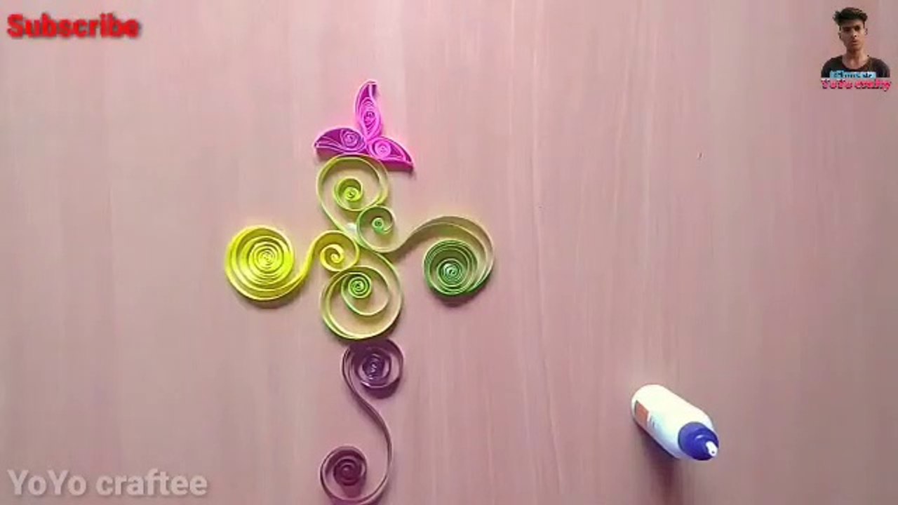 How to make a flower by quiling # tutorial by yoyo crafty
