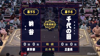 Naya vs Chiyonokuni - Hatsu 2020, Makushita - Day 1