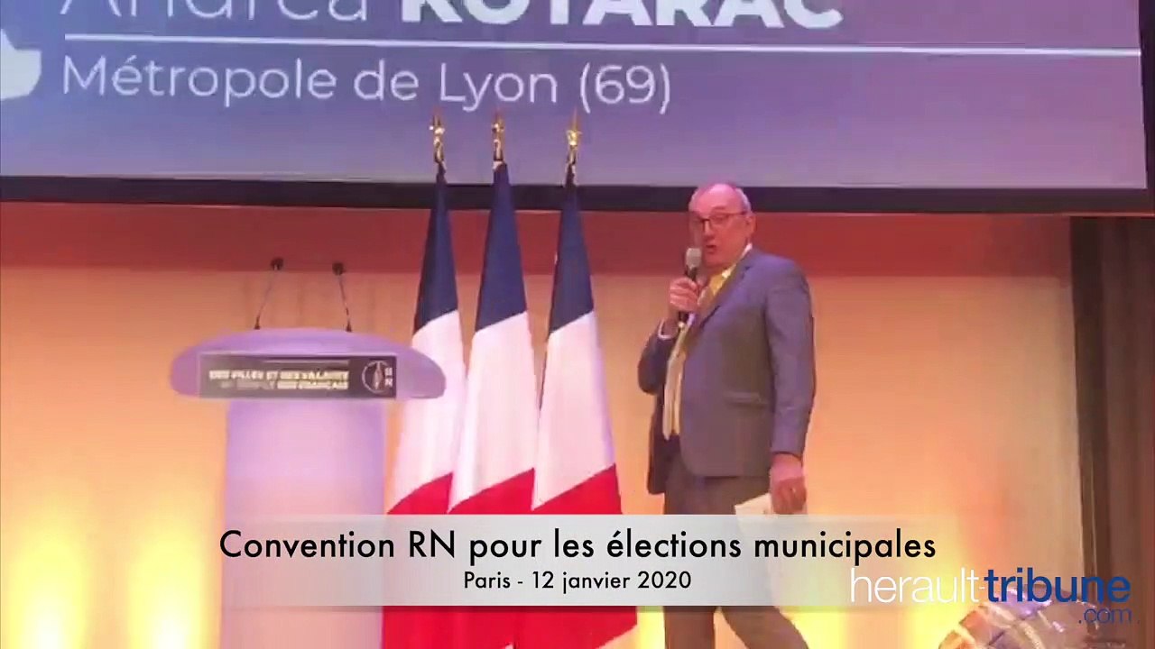 PARIS / SETE - Intervention de Sébastien PACULL à la convention nationale des municipales du RN