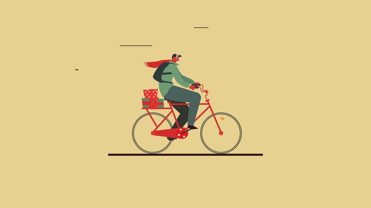 Animation 2D Cycliste vélo grève à Paris