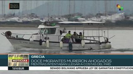 Grecia: doce personas migrantes mueren al hundirse su bote