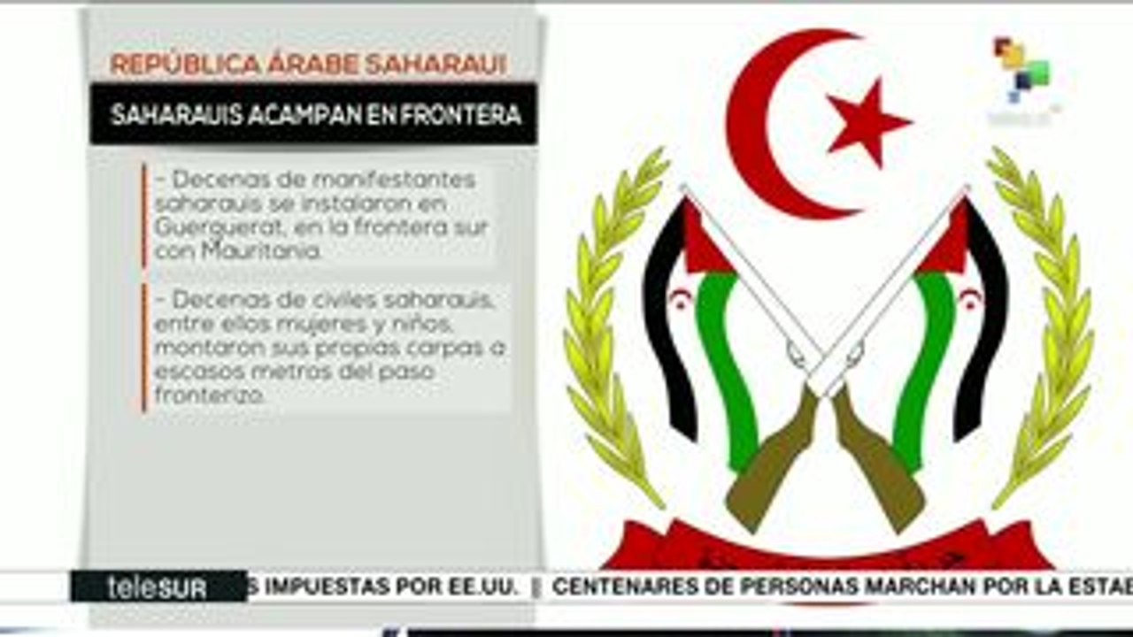 Saharauis acampan en frontera en rechazo a la ocupación marroquí