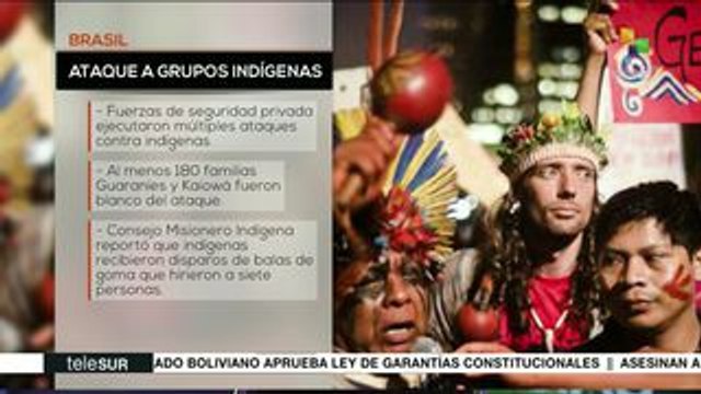 Brasil: reportan siete heridos por ataque con balas de goma