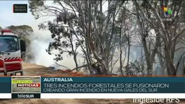 Australia:tres incendios forestales se fusionan en Nueva Gales del Sur