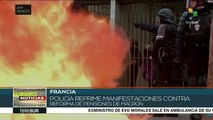 Francia: policías reprimen a manifestantes en protesta contra reforma