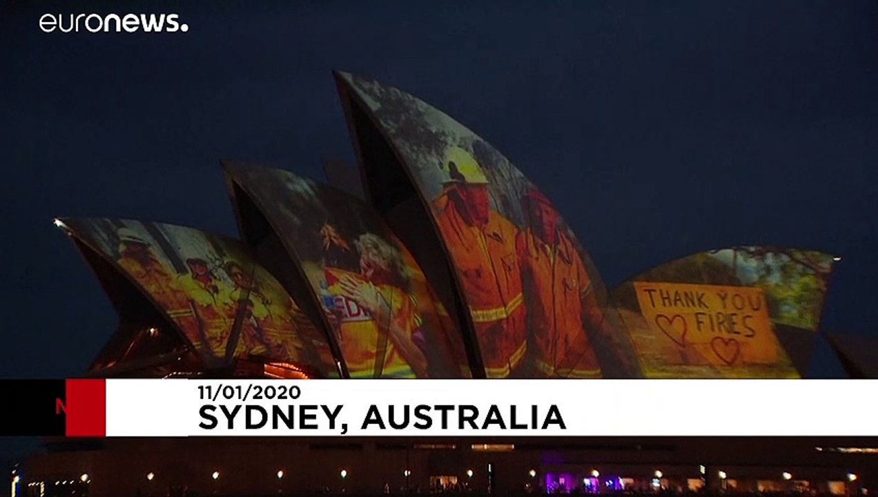 Bilderschau an der Oper in Sydney: Dank an die Helden der Buschfeuer