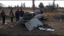 Aksaray'da otomobil şarampole devrildi: 5 yaralı