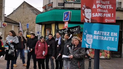 Soutien aux grévistes RATP au marché de Créteil