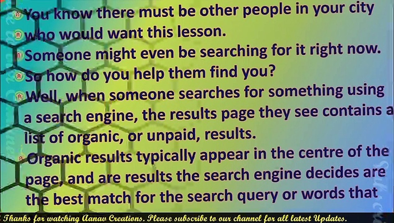 Organic search explained in digital marketing concepts |  @Aanav Creations