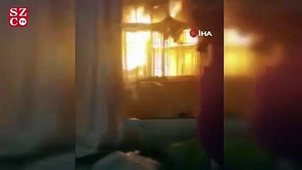 Korkutan yangın! Mahalleli sokağa döküldü