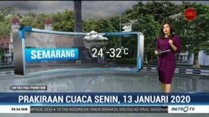 Prakiraan Cuaca, Senin 13 Januari 2020