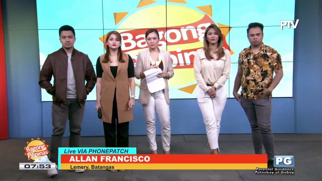 Update sa sitwasyon sa Lemery, Batangas, kaugnay ng aktibidad ng Taal Volcano