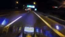 Dolmabahçe Tüneli’nde “drift” kazası kamerada