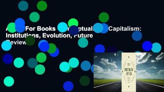 About For Books  Conceptualizing Capitalism: Institutions, Evolution, Future  Review