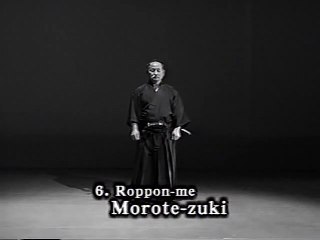 Iaido Kata Seitei 06 Roppon-me - Morote-zuki