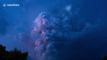 Lightning storm engulfed within Taal's volcanic clouds in the Philippines