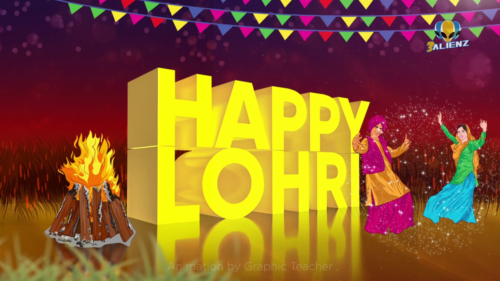 Happy Lohri 2020 celebration background | Animation, Ecard, Greeting -  video Dailymotion