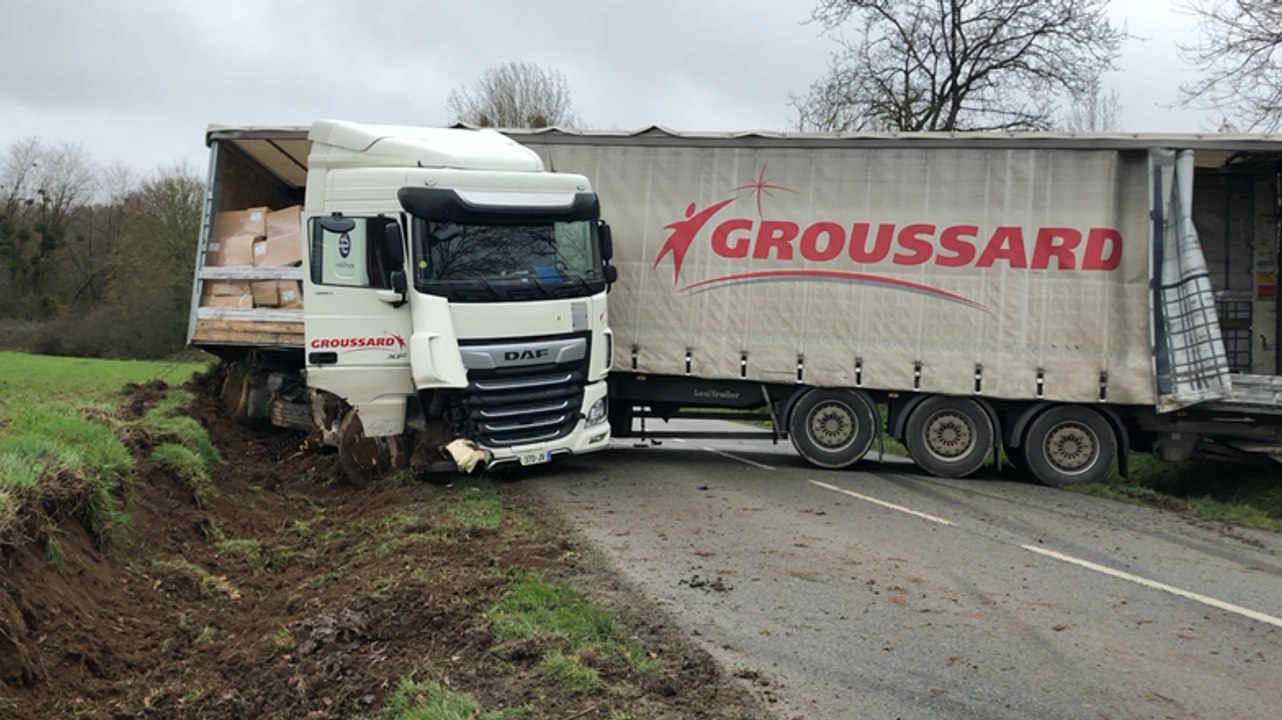 Un conducteur perd le contrôle de son camion près de Ploërmel