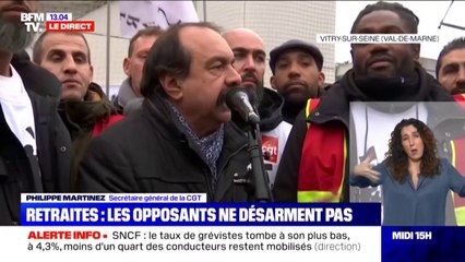 "Retrait ! Retrait ! Retrait!",Philippe Martinez:appelle à "généraliser les grèves partout"