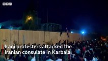 Iraq unrest: Protesters attack Iranian consulate in Karbala - BBC News