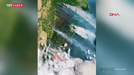 Avustralya’daki yangının uzaydan görüntüleri yayınlandı