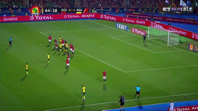 الشوط الثاني مباراه منتخب مصر و جنوب افريقيا 1-0 ثمن نهائي كاس افريقيا 2019