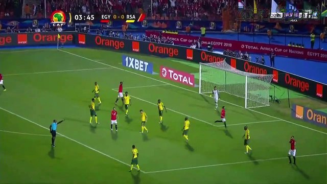 الشوط الاول مباراه منتخب مصر و جنوب افريقيا 1-0 ثمن نهائي كاس افريقيا 2019