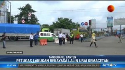 Jalan Daan Mogot Ambles, Satlantas Lakukan Rekayasa Lalin