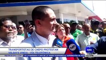 Transportistas de Chepo protestan  - Nex Noticias