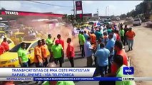 Transportistas de Panamá Oeste protestan  - Nex Noticias