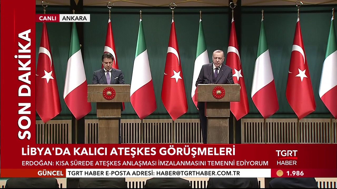 Cumhurbaşkanı Erdoğan ve İtalya Başbakanı Conte’den Libya Açıklaması