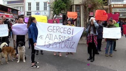 Büyükada'da faytoncular ve hayvanseverlerden atlarımızı geri verin eylemi