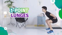 3-point lunges - Fit Og Frisk