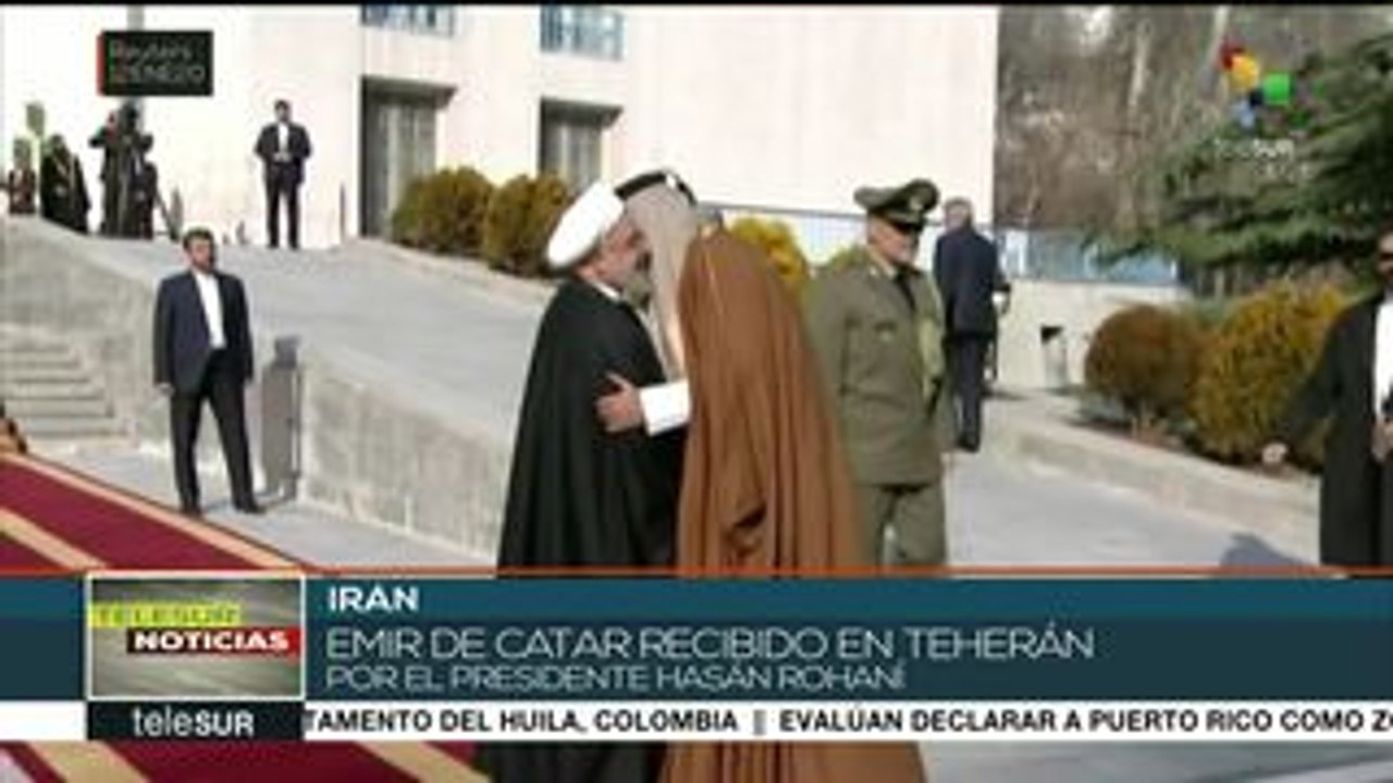 Emir de Qatar arriba a Teherán para estrechar relaciones con Irán