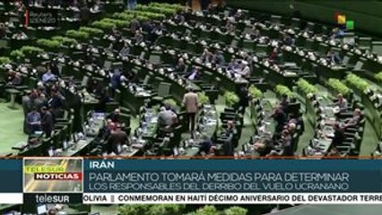 Parlamento iraní buscará a responsables del derribo de avión ucraniano