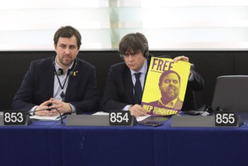 Puigdemont i Comín assisteixen al primer ple del Parlament Europeu