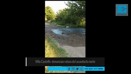 Avería en la red de agua en Villa Castells