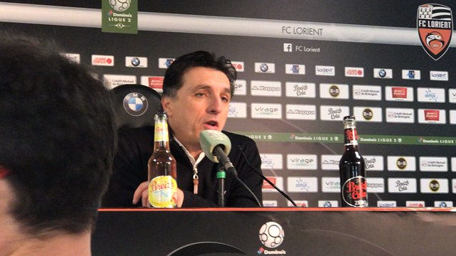 La réaction de Christophe Pelissier après la victoire de Lorient face à Caen (2-1)