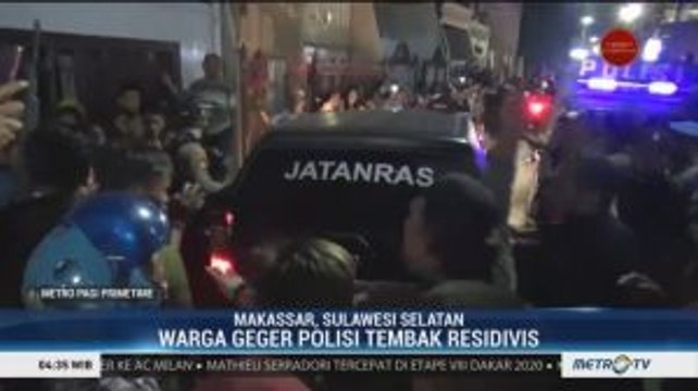 Polisi Tembak Mati Residivis Bersenjata Tajam di Makassar