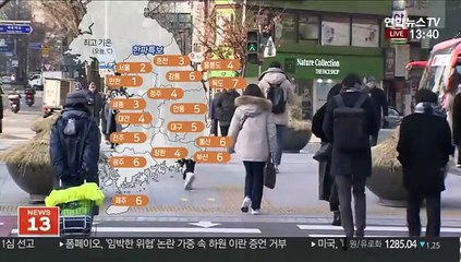 [날씨] 오늘도 추위 기승…찬바람에 체감온도 '뚝'