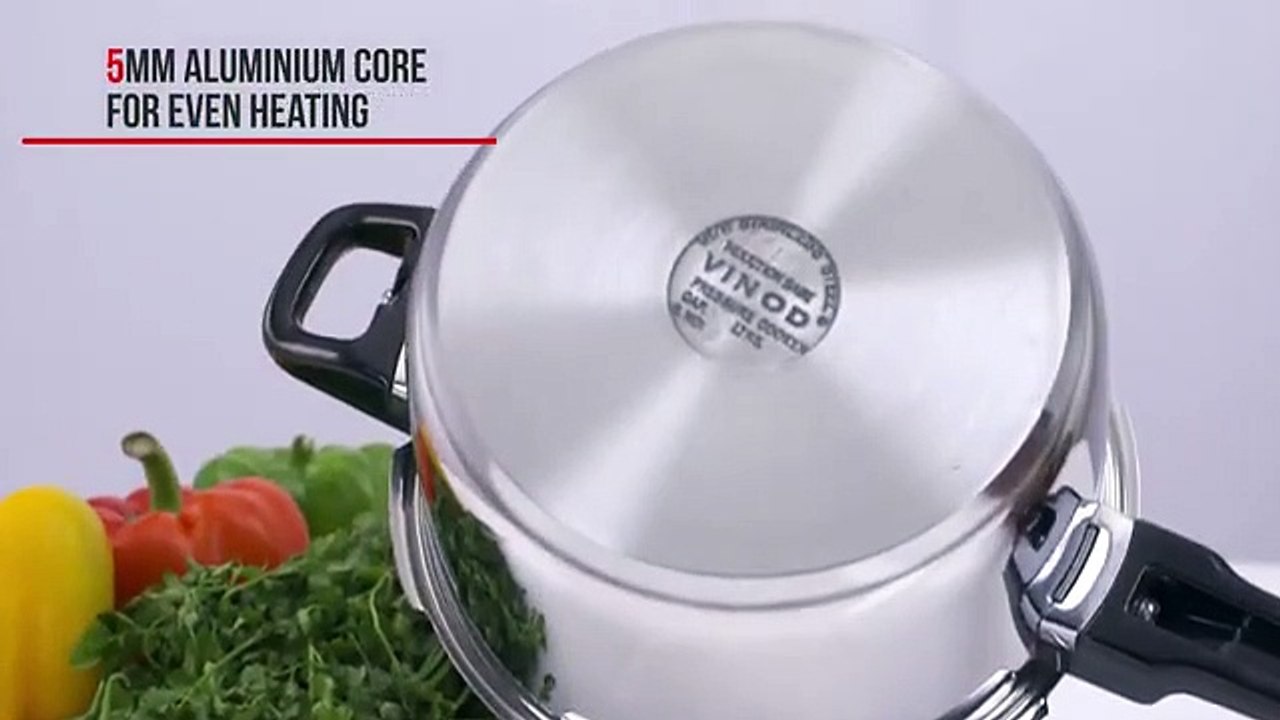 Vinod Cookware - Stainless Steel - Outer Lid Pressure Cooker