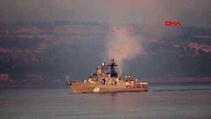 Çanakkale rus savaş gemisi 'koramiral kulakov' akdeniz'e iniyor