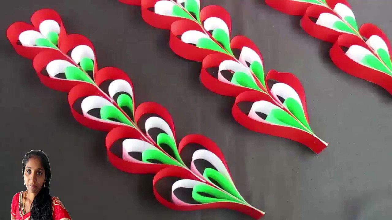 Quick and Easy Tricolour Wall Hanging Indian Republic Day Decoration