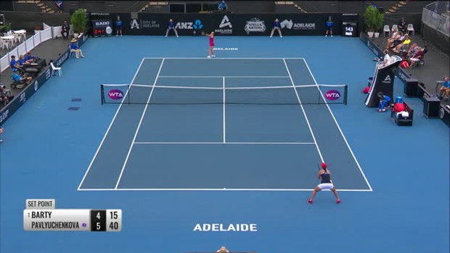 Barty edges past Pavyluchenkova in Adelaide