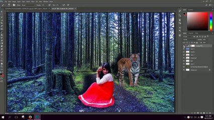 Girl Photo Manipulation   Fantasy Effect Girl In Jungle